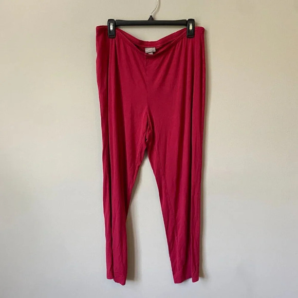 J.Jill Women's Large Wearever Collection Slim Ankle Soft Lounge Comfy Pants Red - Picture 3 of 16